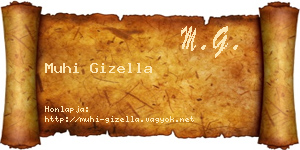 Muhi Gizella névjegykártya