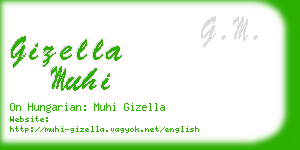 gizella muhi business card